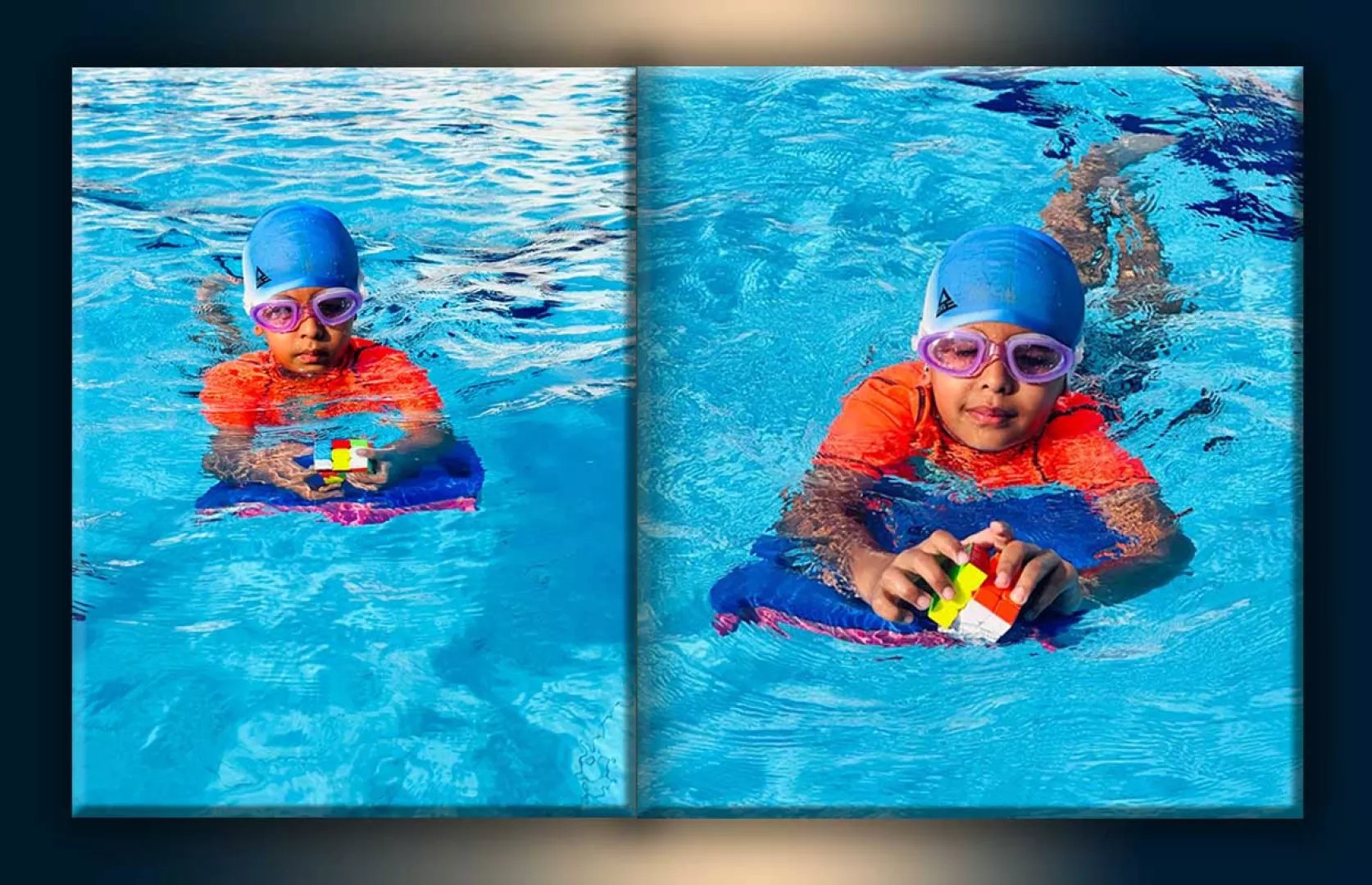 FASTEST TO SOLVE 3 X 3 RUBIK’S CUBE WHILE SWIMMING