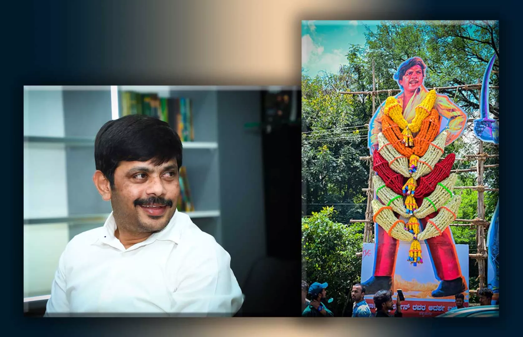 MAXIMUM CUTOUTS OF DR. VISHNUVARDHAN INSTALLED OF BIGGEST SIZES