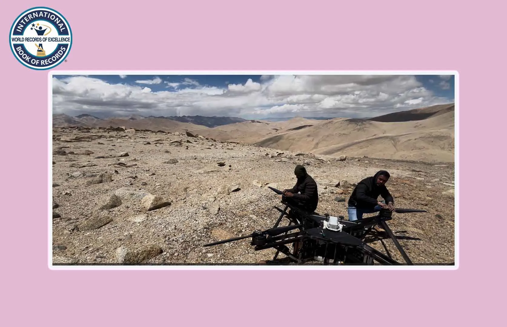 HEAVIEST WEIGHT LIFTED BY A DRONE TO HIGHEST ALTITUDE OF UMLING LA