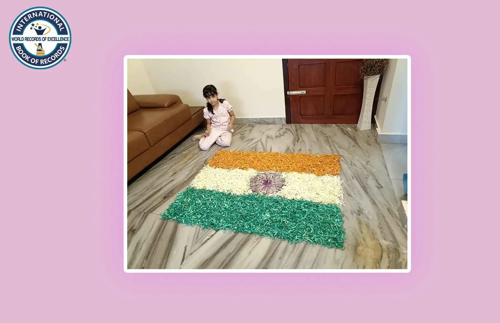 BIGGEST INDIAN FLAG MADE BY USING 20 KG CABBAGE BY A KID