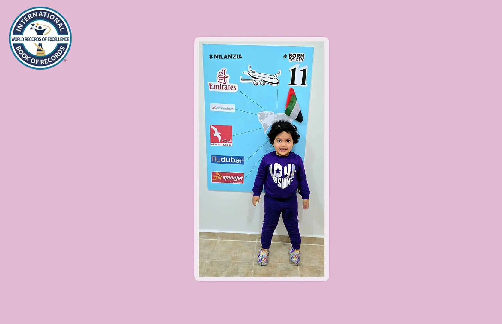 MAXIMUM INTERNATIONAL TRIPS TRAVELED BY A TODDLER