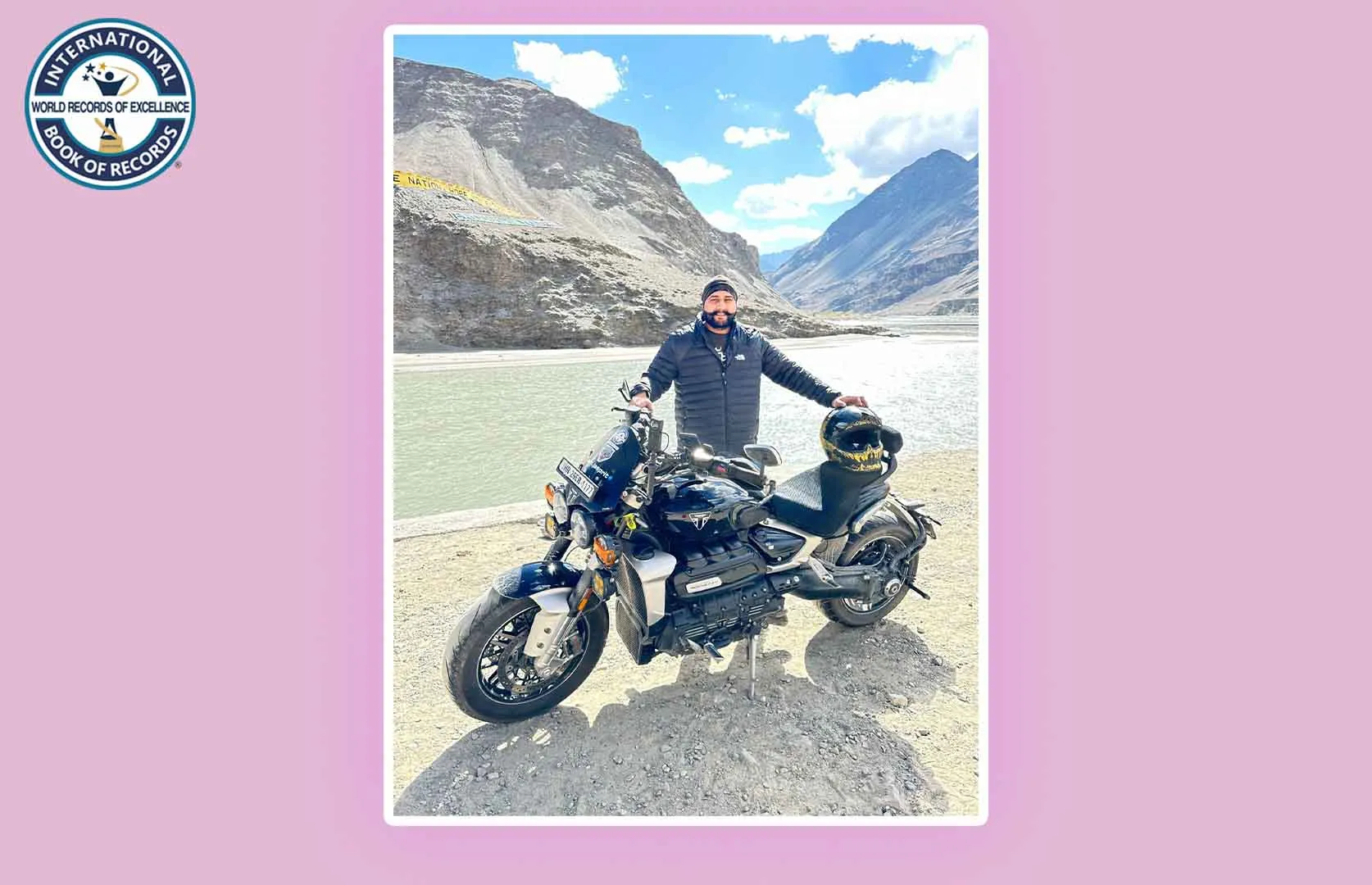 FASTEST TO TRAVEL FROM CHANDIGARH TO LEH ON TRIUMPH ROCKET 3