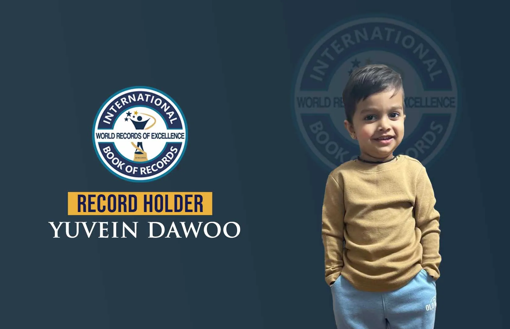 YOUNGEST TO RECITE NAMES OF 100 COUNTRIES AND THEIR CAPITALS WHILE SEEING THEIR FLAGS (IN SHORT TIME)