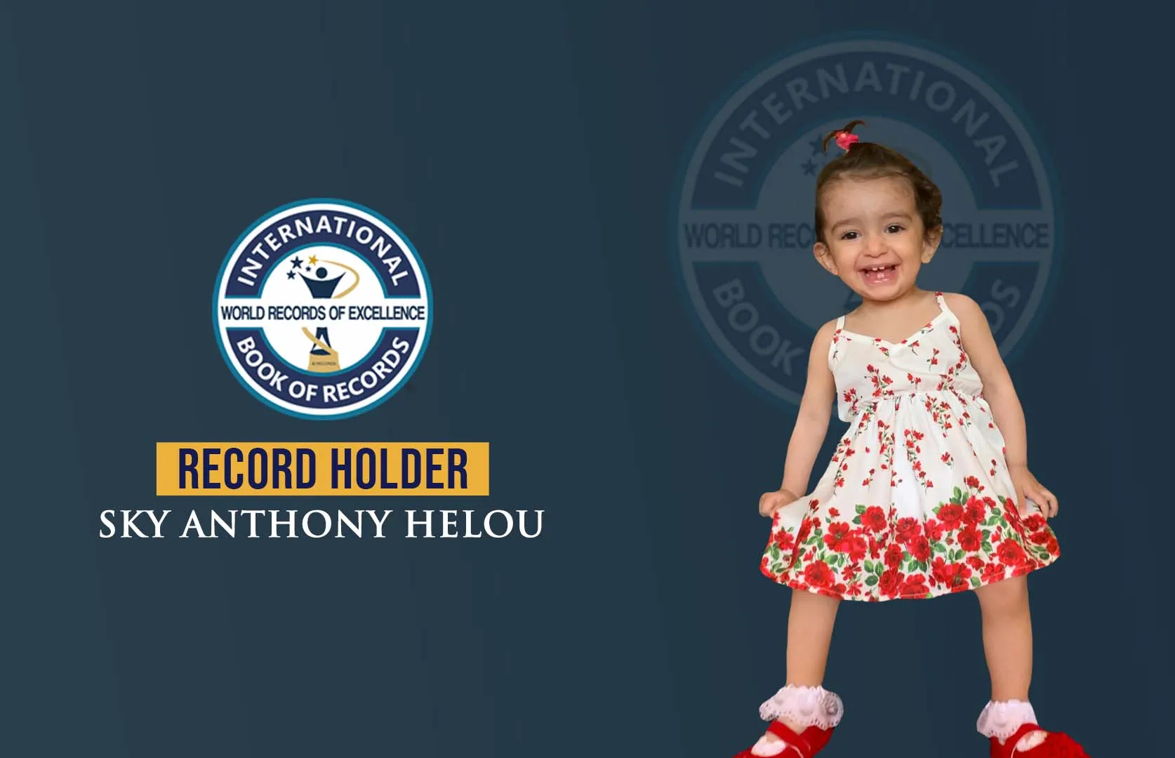 FASTEST TO IDENTIFY 20 FLASHCARDS AND RECITED THEIR NAMES (TODDLER)