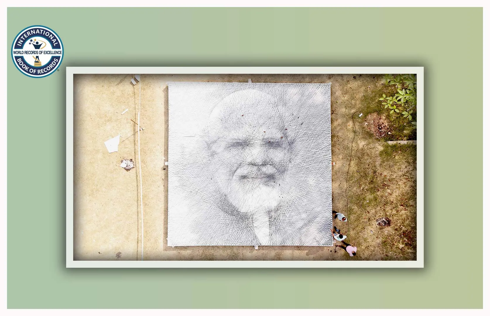 LARGEST STRING ART PORTRAIT MADE OF INDIAN PM NARENDRA MODI (GROUP)